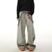 Unisex Distressed Denim Jeans - Loose Straight Leg Workwear Pants With Vintage Grunge Style_mkmklike.com