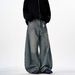 Men's Clothing Spring/Autumn American Retro Washed Men's Vintage Washed Baggy Jeans Straight Leg Loose Fit Casual Denim Pants For Streetwear Fashion_mkmklike.com