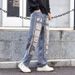 Men's Trendy Patchwork Ripped Jeans European American Style Autumn Winter Loose Straight Leg Trousers Comfortable Versatile Denim_mkmklike.com