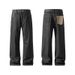 American Retro Autumn And Winter Cleanfit Flared Wide-leg Jeans For Men, Trendy Brand, Loose-fitting, Drapey,_mkmklike.com