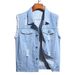 Men's Clothing Black Denim Jacket Spring And Autumn New Classic Fashion Trend Black Vest_mkmklike.com
