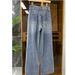 Women's Clothing With A Sense Of Temperament Women's Heavy Duty Wide Leg Jeans_mkmklike.com