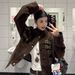 Women's Short Suede Jacket, Spring And Autumn 2025 New Korean Style, High-end Feel, Loose Fit, Suitable For Petite_mkmklike.com