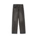 Vintage Washed Women's High-Waisted Straight Leg Jeans – Relaxed Fit, Lightweight Cotton (S-3XL)_mkmklike.com