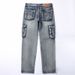 Cross-border Special For Hot-selling Plus Size Wide-leg Loose Jeans Men's Retro Multi-bag Locomotive Hip-hop Skateboard Pants_mkmklike.com