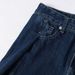 American Washed Jeans For Men High Street Trend Loose Straight With Pleated Pocket Design Wide-Leg Long Pants_mkmklike.com