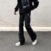 Nordmann European And American Style Zipper Button Jeans For Men, Ins Trendy Brand, Unique Design, Slim Fit, High Street Pants_mkmklike.com