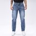 Men's Embroidered Jeans Can Be Worn All Year Round, Versatile Elastic Denim Shorts, Fashionable Slim Fit And Slimming, Heavy-duty Light Colored Pants_mkmklike.com