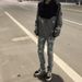 Men's Clothing Hand Painted Ink Splashed Jeans Washed And Distressed Ripped Trousers High Street Slim High Elastic Blue Diamond Bottom Plate Men_mkmklike.com