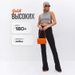 Women's Stretch Flared Jeans | Mid-Rise Bootcut | Vintage Wash Denim | Comfortable Loose Fit | Black Casual Pants_mkmklike.com