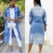 K New Long Denim Trench Coat With Holes For Women_mkmklike.com