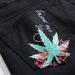 High Street Trendy Men's Stretch Slim Fit Jeans 3D Printed Black With Skull Graffiti Mid Rise Trousers_mkmklike.com