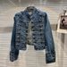 Women's Slimming Stand Collar Long Sleeve Denim Jacket Heavy Industry Motorcycle Short Trendy Top For Spring Autumn Winter_mkmklike.com