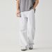 Men's Summer Comfortable Soft Double Yarn Gray Jeans Ripped Design Trendy High End Versatile Flowy Wide Leg Mid Waist Cotton Pants_mkmklike.com