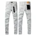 Mens Designer Street Hole Patch Print Hip Hop Black Grey White Trousers Fashion High End Quality Slim Fit Jeans Pants_mkmklike.com