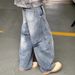 Men's Vintage Hip-Hop Striped Wide Leg Jeans - Retro Loose Fit Denim Pants With Unique Design For Casual Streetwear_mkmklike.com