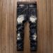 Men's Clothing Trendy Embroidered Wings Ripped Jeans American Street Style Supply_mkmklike.com