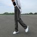 Trendy Girl Closet Adjustable Jeans For Women, Spring And Autumn High Waist Straight Pants, Loose Korean Style, Slimming Petite Wide Leg_mkmklike.com