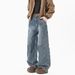 American Washed Jeans Men's Spring And Autumn New Models Gradually Change Old Versatile Teenagers Loose Straight Pants_mkmklike.com