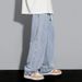 2025 Regular Wide-leg Jeans Men's Autumn And Winter New Straight-leg Pants Boys' Teen Trendy Brand Casual Long Pants_mkmklike.com