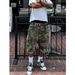 Retro Camouflage Wide Leg Cargo Denim Shorts for Men Casual Versatile Five Point Trendy Summer Pants_mkmklike.com