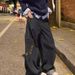 Men's Clothing Old Rubbed Color Jeans Design Reverse Waist Wide Leg Pants_mkmklike.com