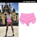 Women's Clothing Women's Low Waist Denim Shorts Decadent Style Loose Elastic Curled Pocket Beach Hot Pants Macaron Pink_mkmklike.com