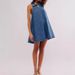 K Cowboy Dress Women's New Casual Sleeveless Backless Short Skirt_mkmklike.com