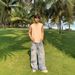 Spring And Autumn American Street Style Personality Hand Painted Graffiti Fun Straight Loose Wide Leg Jeans Men's Trousers_mkmklike.com