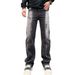 Men's Clothing Trendy High End Men's Slim Fit Cropped Jeans Tapered Leg Casual Printed Trousers For Summer_mkmklike.com