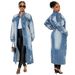 Oversized Distressed Denim Jacket For Women – Longline Washed Blue, Loose Fit, Streetwear Essential (Sizes S-2XL)_mkmklike.com