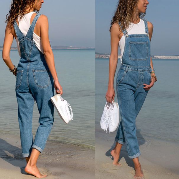 Women's Clothing Denim Skirt Overalls Slimming Suspenders Skirt Jumpsuit_mkmklike.com