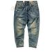 American High Street Jeans Men's Trendy Brand Loose Straight Spring And Autumn Ripped Patch Retro Casual Washed Pants_mkmklike.com