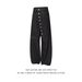 Men's Clothing Trendy Denim Cargo Pants Hip Hop Style Slanted Button Closure Loose Wide Leg Design_mkmklike.com
