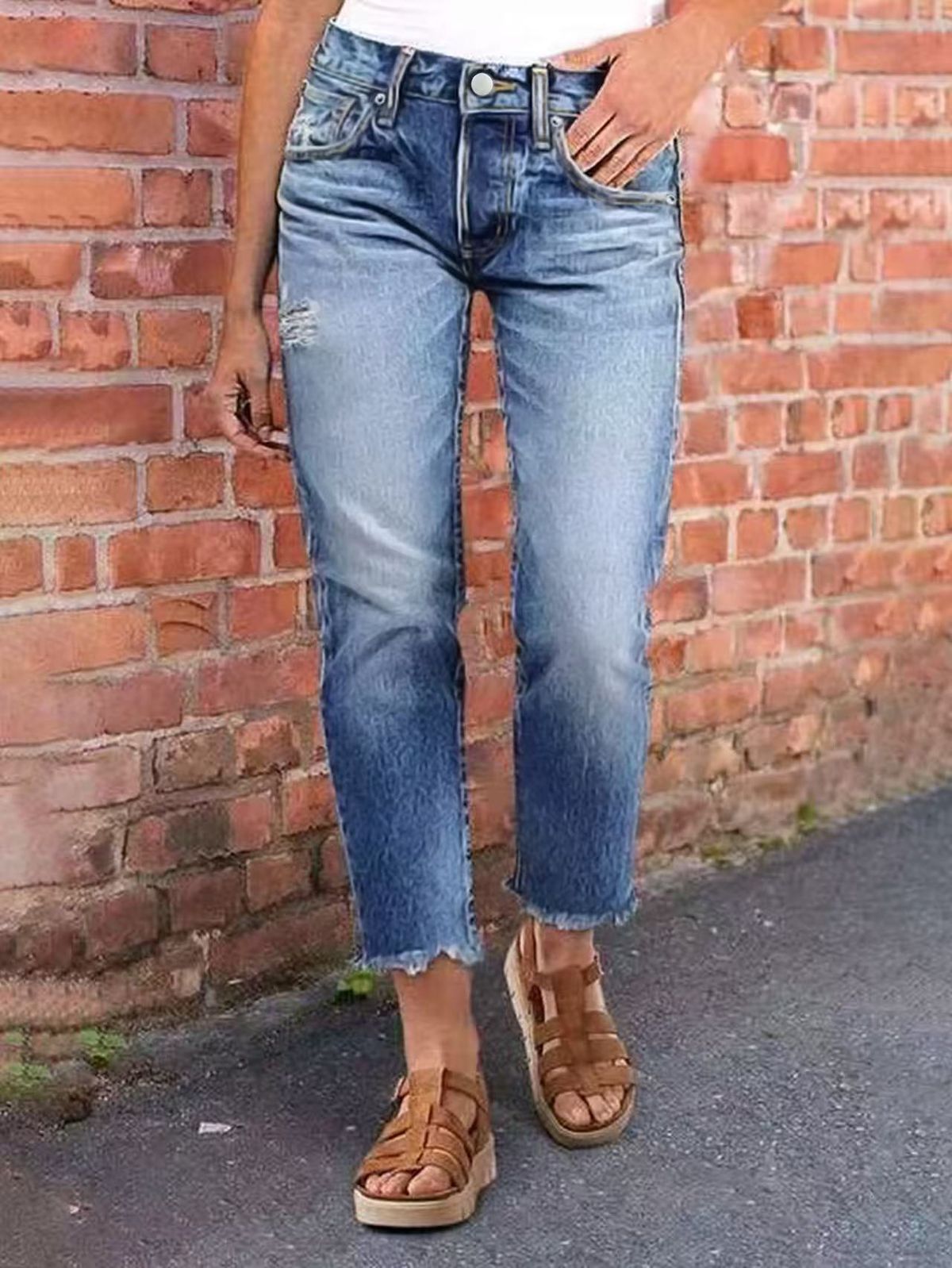 New Arrival Women's Casual Slim Fit Jeans Versatile Denim Bestselling Styles_mkmklike.com