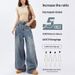 Retro High-waisted Wide-leg Jeans For Women, 2026 New Style, Loose Fit, Slimming, Casual, Drapey, Straight-leg,_mkmklike.com