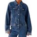 Women's Casual Denim Jacket Lapel Comfortable Temperament Fashion For Ladies_mkmklike.com