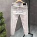 Men's Clothing Retro Washed And Distressed Light Colored Ripped Jeans For Men Trendy Slim Fit Cropped Style Jeans_mkmklike.com