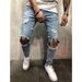 Ripped Slim Fit Men's Jeans European American Style Exclusive Clothing For Men_mkmklike.com