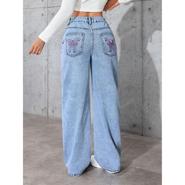 Retro High-Waisted Wide Leg Jeans For Women – Vintage Loose Fit Denim Pants (Light Blue, S-2xl) Fashion Trends_mkmklike.com
