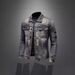 Spring And Autumn Trendy Men's Denim Ripped Jacket American Retro Washed Distressed Embroidered Trendy Jacket Tops Men_mkmklike.com