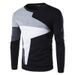 Men's Clothing Spring new arrivals Men's patchwork contrast color style casual long sleeved pullover sweatshirt 9238_mkmklike.com