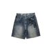 Men's Clothing Retro Street Denim Shorts Personalized Graffiti Print Casual Loose Distressed Washed Five Point Pants_mkmklike.com