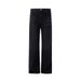 Men's Washed Straight Leg Jeans - Retro Korean Style Denim Pants For Casual & Office Wear, High Waist Relaxed Fit Trousers_mkmklike.com