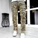 Men's Slim Straight Stretch Washed Jeans - Vintage Yellow High Street Casual Trousers For Youth_mkmklike.com