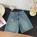 Women's Clothing Retro American Blue Ripped Jeans High Waist Wide Leg Straight Mid Length Trendy Summer Style For Women_mkmklike.com