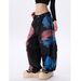 Men's & Women's Graffiti Print Wide Leg Jeans – Dopamine-Inspired Colorful Streetwear Pants With Artistic Design & Oversized Fit_mkmklike.com