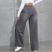 Women's Vintage Gray Washed Jeans – Relaxed Straight-Leg Denim Pants For Streetwear & Casual (S-XXL)_mkmklike.com