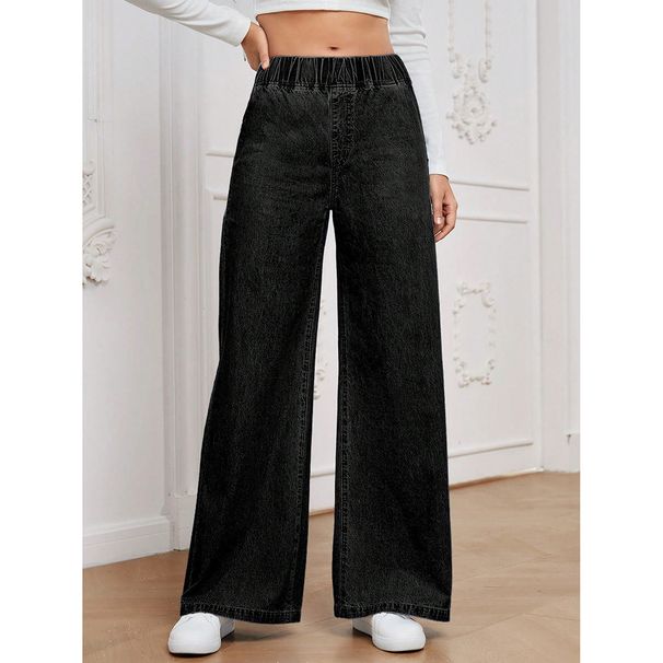 Women's Clothing Relaxed Fit Lazy Style Jeans Straight Leg Comfortable Cotton Stretch Denim Pants Casual Streetwear (Light Blue, Dark Blue, Black)_mkmklike.com