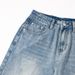 Washed Gradient Denim Straight American Street Style Men's Loose Casual Distressed Long Pants_mkmklike.com